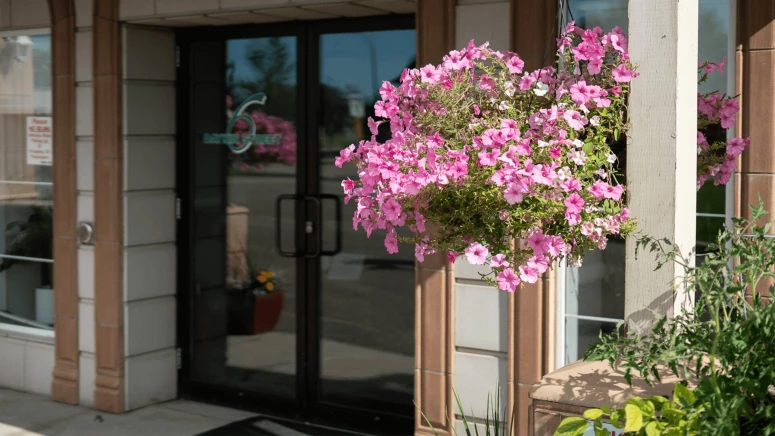 We welcome you with flowers at entrance in deer park residence